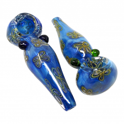 4" Water Trap Sea Flower with Marble Hand Pipe (Pack of 2) [SDK529]